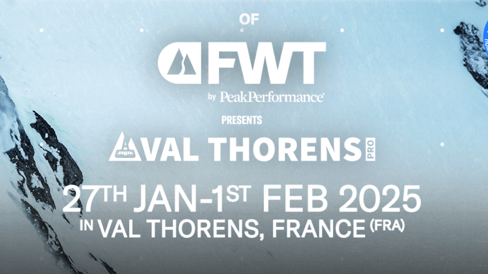 Freeride World Tour in Val Thorens from January 27th to February 1st, 2025