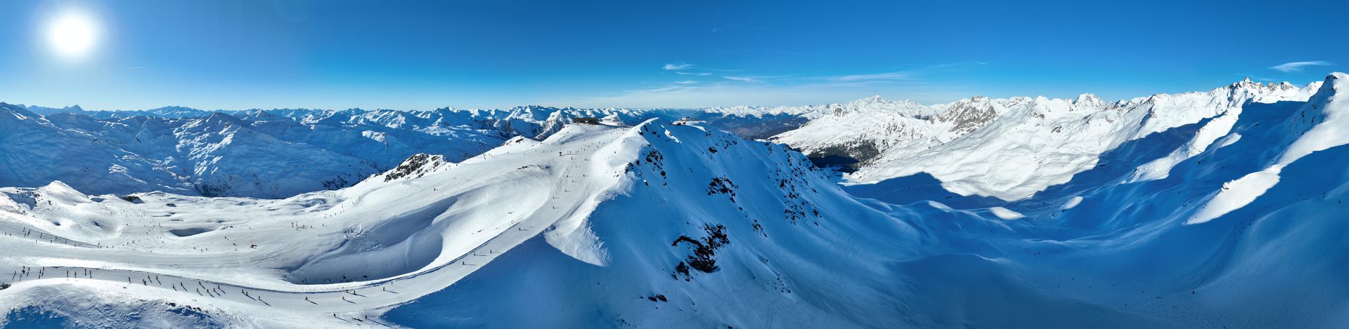 vue sur les menuires, meribel, val thorens