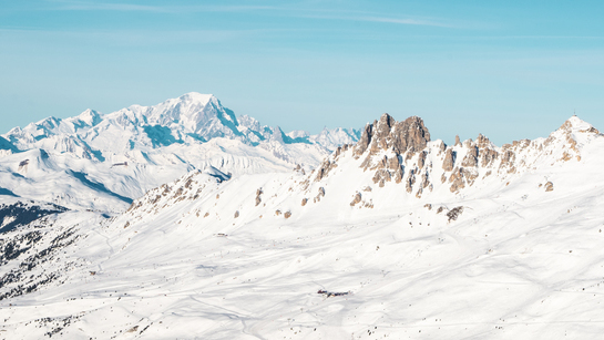 Point de bascule du sommet Tougnète à Méribel dans Les 3 Vallées