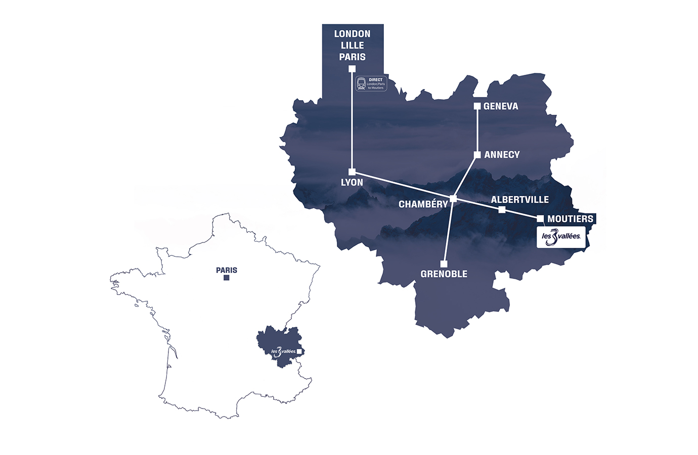 3 Vallées rail map