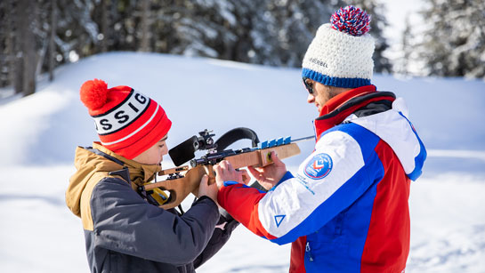 Une séance de biathlon dans Les 3 Vallées