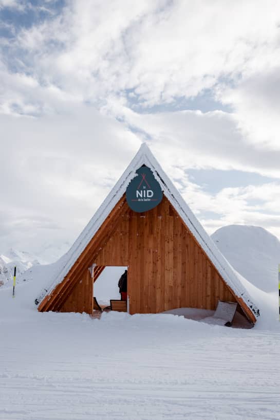 Nouveau Nid côté Courchevel dans les 3 vallées, espace de repos et de pique-nique