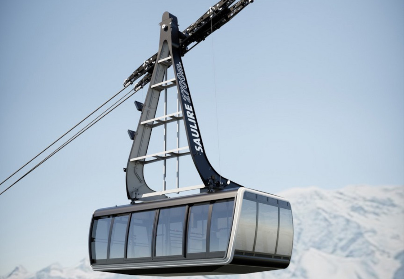 Nouveau téléphérique de la Saulire à Courchevel dans Les 3 Vallées