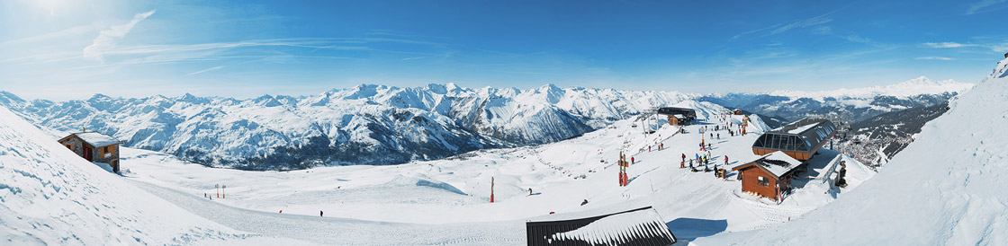 Panoramic view summit Tougnète, Méribel Les Menuires