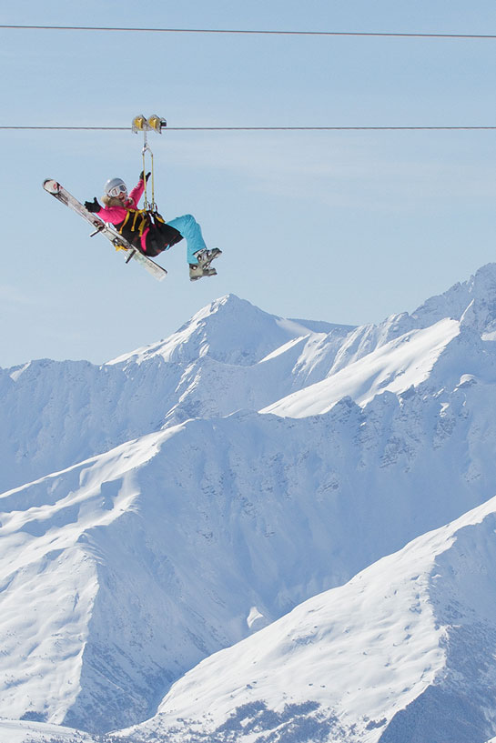 Zipline in Orelle in les 3 vallées